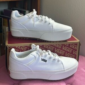 Vans Women's White Platform Sneakers
